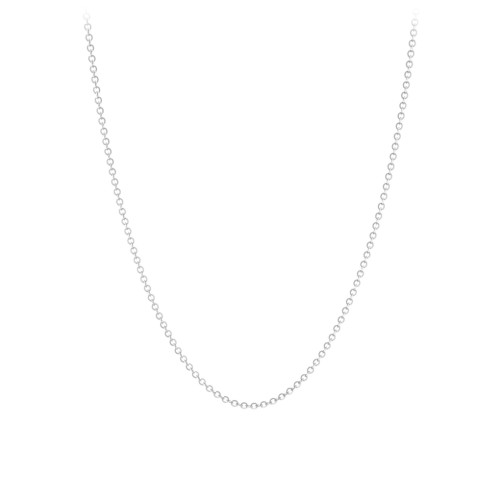 Premium Gold Diamond Cut Cable Chain - 16" with 2" Extender – 10K White Gold