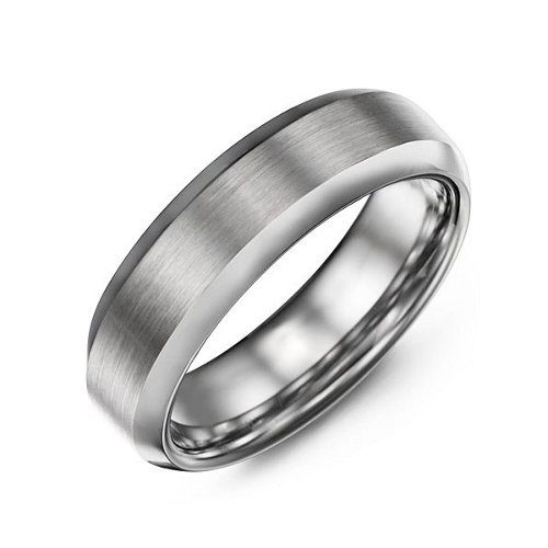 Men's Brushed Satin Tungsten Ring – Tungsten