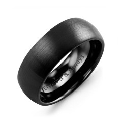 Men's Classic Black Satin Ceramic Ring – Ceramic