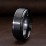 Men's Brushed Ceramic Ring with Beveled Edges – Ceramic