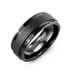 High Polished Black 6mm Ceramic Ring