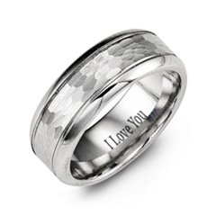 Men's Hammered Cobalt Ring – Cobalt