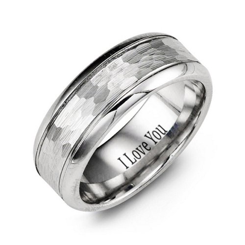 Men's Hammered Cobalt Ring – Cobalt
