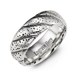 Men's Twisted Dome Cobalt Ring