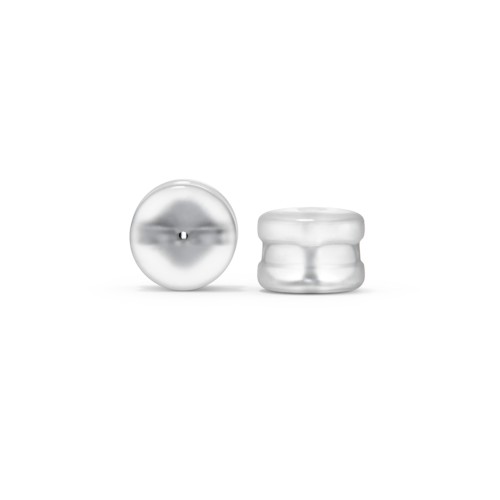 Kids Heart Birthstone Stud Earrings – Sterling Silver with Pink Tourmaline