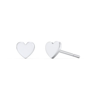 Kids Engravable Heart Disc Earrings