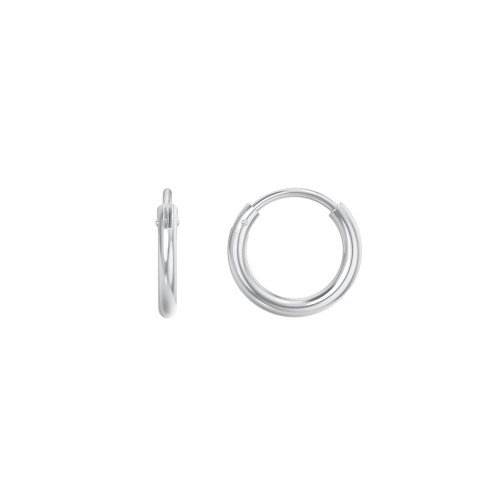 Kids Small Endless Silver Hoop Earrings – Sterling Silver