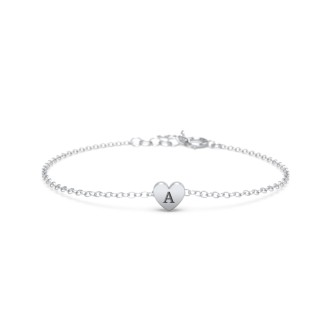 Kids and Baby Initial Heart Disc Bracelet