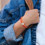 Engravable Speech Bubble Charm Silicone Bracelet Set – Double Style