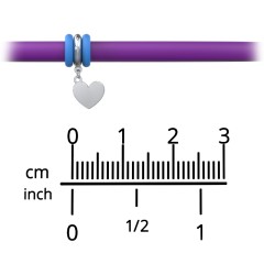 Engravable Heart Charm Silicone Bracelet Set - Single Style