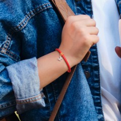 Personalized Butterfly Charm Silicone Bracelet Set – Single Style