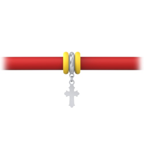 Personalized Cross Charm Silicone Bracelet Set - Single Style