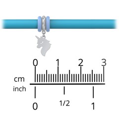 Personalized Unicorn Charm Silicone Bracelet Set - Single Style