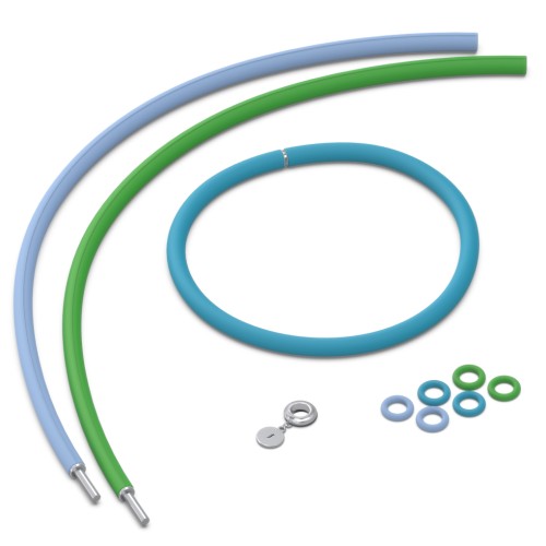 Engravable Disc Charm Silicone Bracelet Set - Single Style