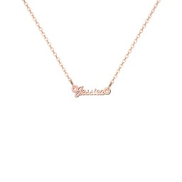 Kids Dainty Personalized Name Necklace in 10K Solid Rose Gold