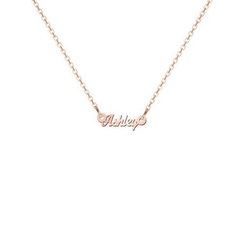 Kids Dainty Personalized Name Necklace – 10K Rose Gold