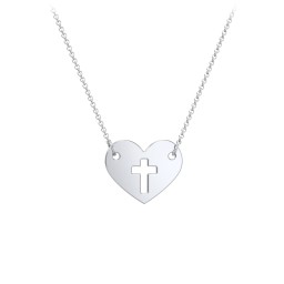 Kids Love is Patient Heart Charm Necklace in 925 Sterling Silver