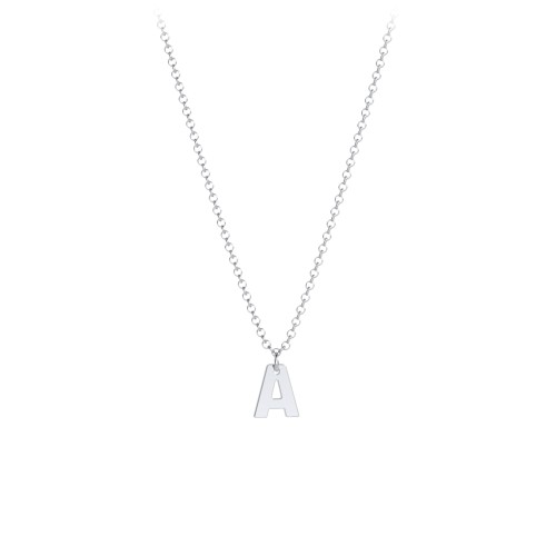 Kids Initial Necklace with 1 Letter – Sterling Silver