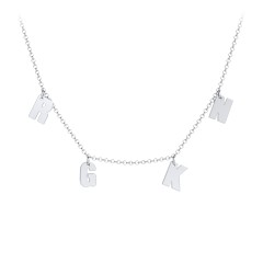 Women Silver Tone Polish Charm A-Z Alphabet Initial Necklace Letter Pendant  Gift | eBay