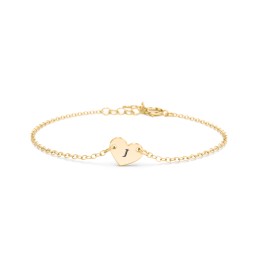 Kids and Baby Engravable Heart Bracelet in 10K Solid Yellow Gold