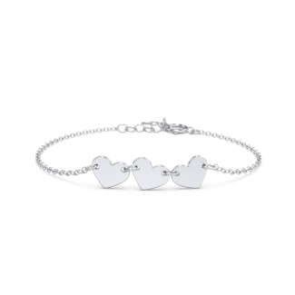 Kids and Baby Engravable 3 Hearts Bracelet