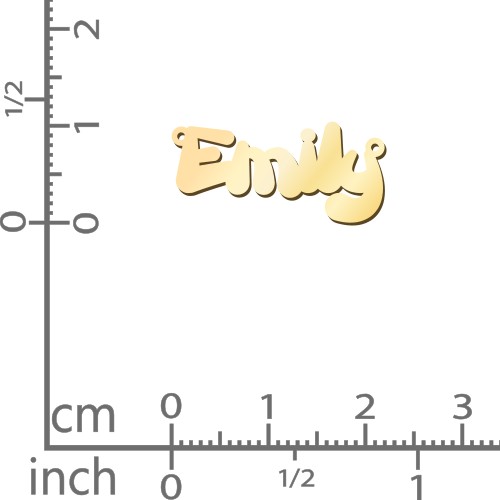 Kids Personalized Bubble Name Necklace – 18K Gold Plated Silver