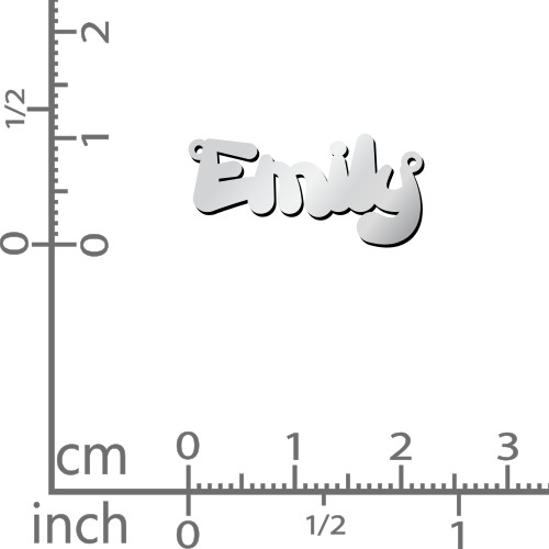 Kids Personalized Bubble Name Necklace – Sterling Silver