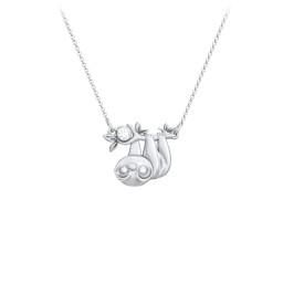 Kids Sloth Birthstone Critter Necklace
