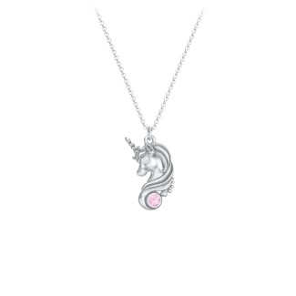 Unicorns Gifts for Girls Necklace: 925 Sterling Silver Crescent Moon Star  Unicorn Necklace Cubic Zirconia Unicorn Little Girl Jewelry for Teen Girls  