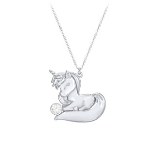 Engravable Sitting Unicorn Birthstone Necklace