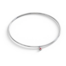 Classic Bangle with Gemstone Charm