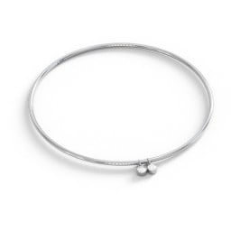 Classic Bangle with 2 Gemstone Charms