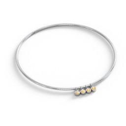 Classic Bangle with 4 Gemstone Charms