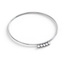 Classic Bangle with 5 Gemstone Charms