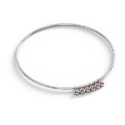 Classic Bangle with 6 Gemstone Charms
