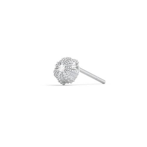 Ocean Collection Single Stud With Accent - Sea Urchin – Sterling Silver with Diamond