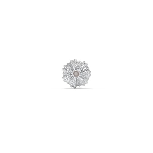 Ocean Collection Single Stud With Accent - Sea Urchin – Sterling Silver with Smokey Quartz