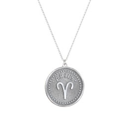 Aries Coin Charm Necklace