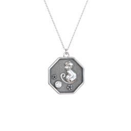 Year of the Monkey Engravable Zodiac Medallion Necklace