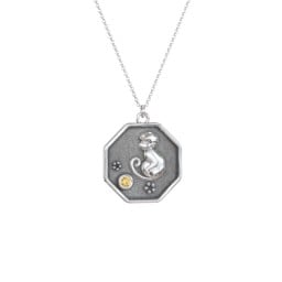 Year of the Monkey Engravable Zodiac Medallion Necklace