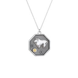 Year of the Ox Engravable Zodiac Medallion Necklace