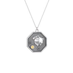 Year of the Ram Engravable Zodiac Medallion Necklace