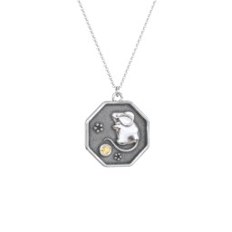 Year of the Rat Engravable Zodiac Medallion Necklace