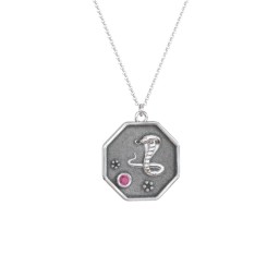 Year of the Snake Engravable Zodiac Medallion Necklace