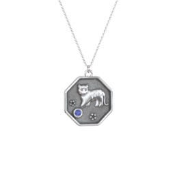 Year of the Tiger Engravable Zodiac Medallion Necklace