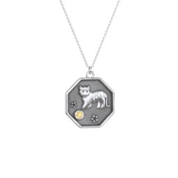 Year of the Tiger Engravable Zodiac Medallion Necklace