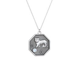 Year of the Tiger Engravable Zodiac Medallion Necklace