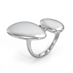 Pebble Statement Ring with Gemstone