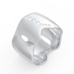 Molten Statement Ring in 925 Sterling Silver