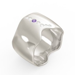 Molten Statement Ring in 10K Solid White Gold